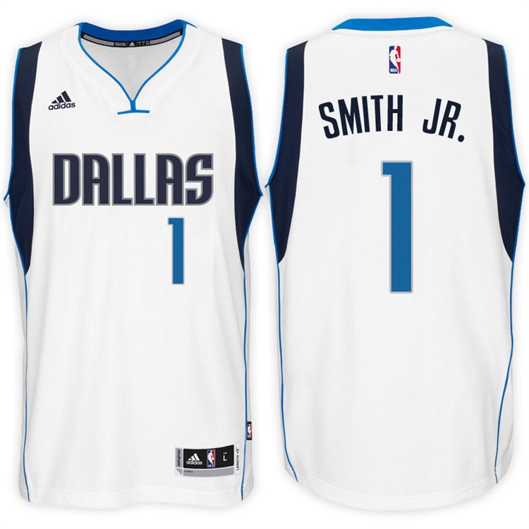 Dennis Smith Jr. Dallas Mavericks #1 Home White New Swingman Jersey