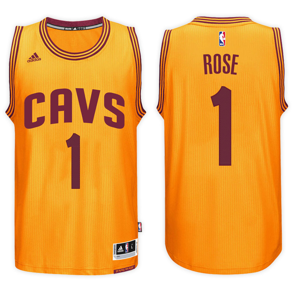 Derrick Rose Cleveland Cavaliers #1 Alternate Gold New Swingman Jersey