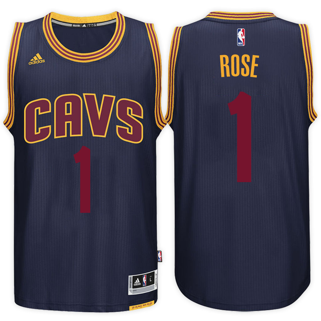 Derrick Rose Cleveland Cavaliers #1 Alternate Navy New Swingman Jersey