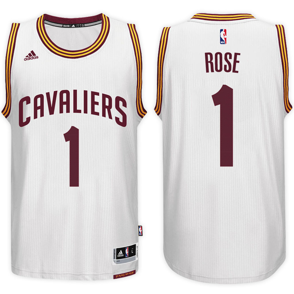 Derrick Rose Cleveland Cavaliers #1 Home White New Swingman Jersey