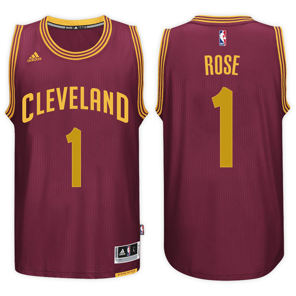Derrick Rose Cleveland Cavaliers #1 Road Maroon New Swingman Jersey