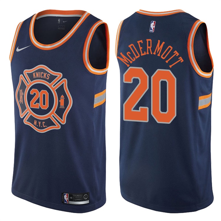 2017-18 Season Doug McDermott New York Knicks #20 City Edition Navy Swingman Jersey