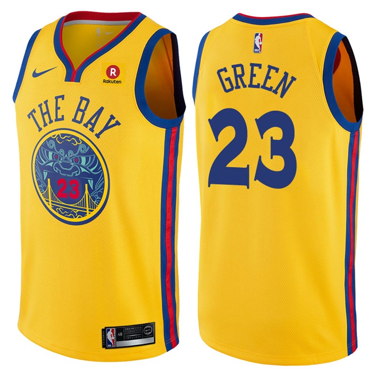 2017-18 Season Draymond Green Golden State Warriors #23 City Edition Gold Swingman Jersey