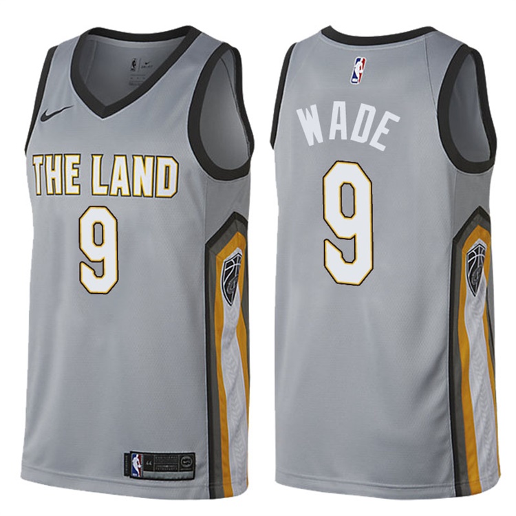2017-18 Season Dwyane Wade Cleveland Cavaliers #9 City Edition Gray Swingman Jersey