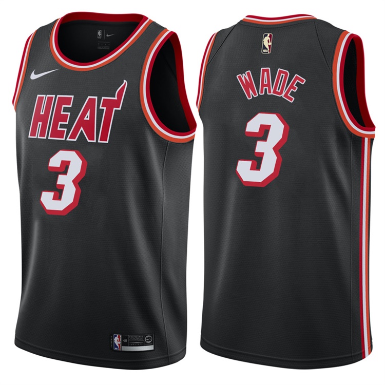 2017-18 Season Dwyane Wade Miami Heat #3 Classic Edition Black Swingman Jersey 2017-18 Season Dwyane Wade Miami Heat #3 Classic Edition Black Swingman Jersey