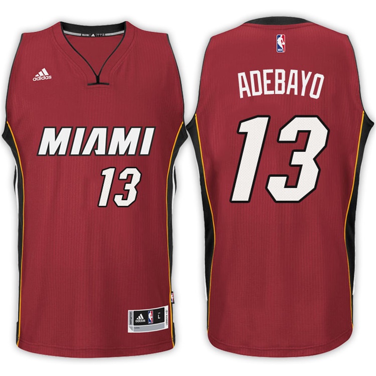 Edrice Adebayo Miami Heat #13 Alternate Red New Swingman Jersey With 2023 NBA finals patch 