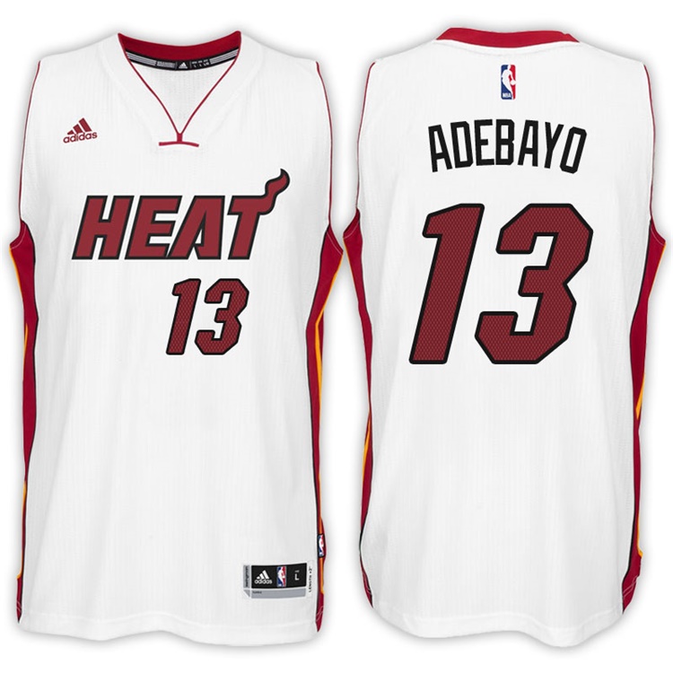 Edrice Adebayo Miami Heat #13 Home White New Swingman Jersey With 2023 NBA finals patch 
