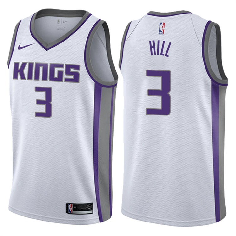 2017-18 Season George Hill Sacramento Kings #3 Association White Swingman Jersey
