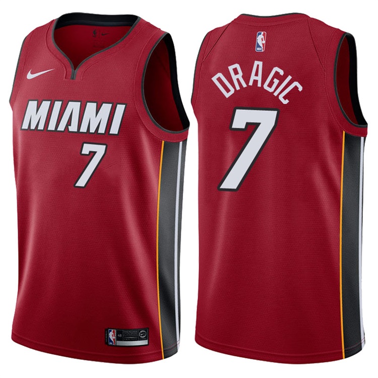 2017-18 Season Goran Dragic Miami Heat #7 Statement Red Swingman Jersey 2017-18 Season Goran Dragic Miami Heat #7 Statement Red Swingman Jersey