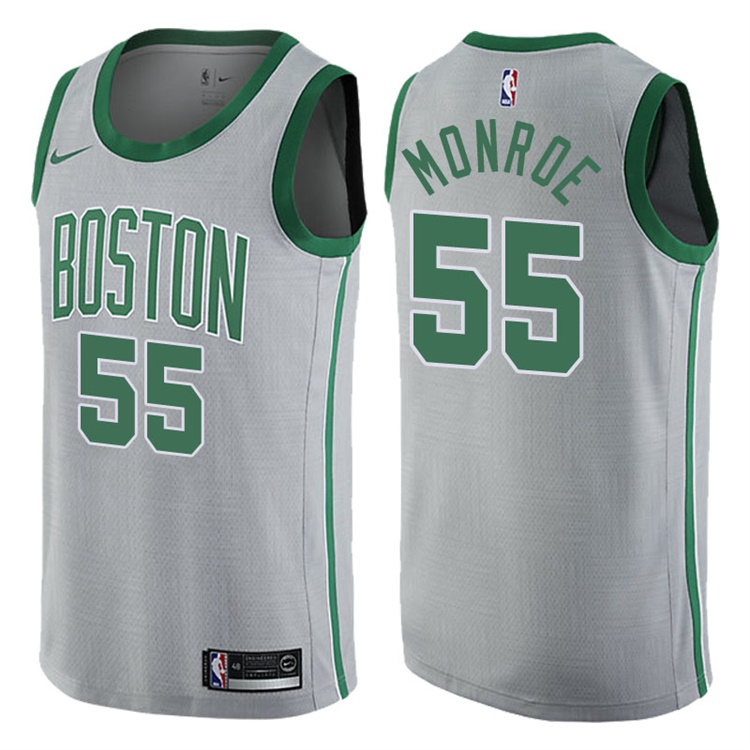 2017-18 Season Greg Monroe Boston Celtics #55 City Edition Gray Swingman Jersey