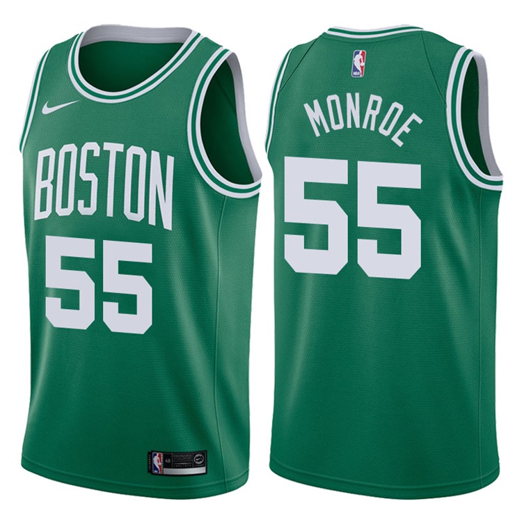 2017-18 Season Greg Monroe Boston Celtics #55 Icon Green Swingman Jersey