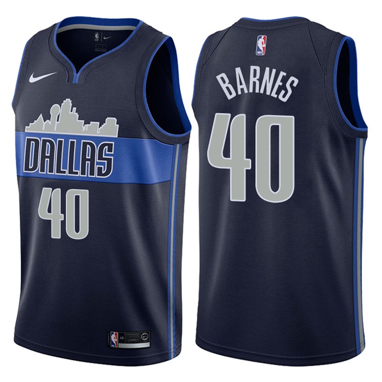 2017-18 Season Harrison Barnes Dallas Mavericks #40 Statement Navy Swingman Jersey 2017-18 Season Harrison Barnes Dallas Mavericks #40 Statement Navy Swingman Jersey