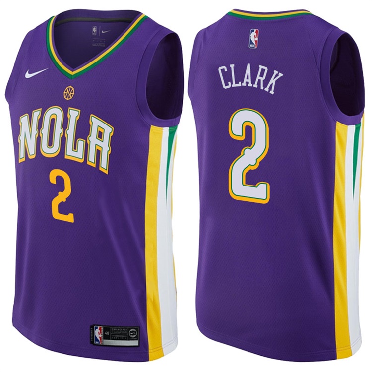 2017-18 Season Ian Clark New Orleans Pelicans #2 City Edition Purple Swingman Jersey