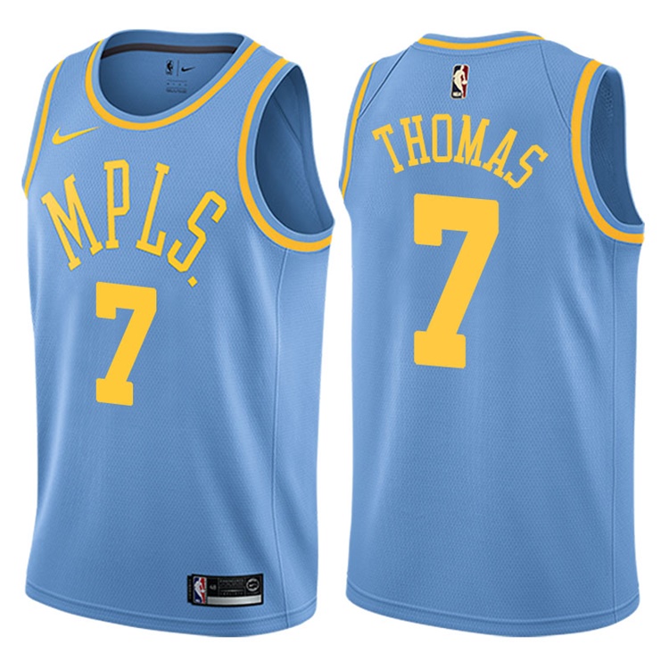 2017-18 Season Isaiah Thomas Los Angeles Lakers #7 Classic Edition Blue Swingman Jersey 2017-18 Season Isaiah Thomas Los Angeles Lakers #7 Classic Edition Blue Swingman Jersey