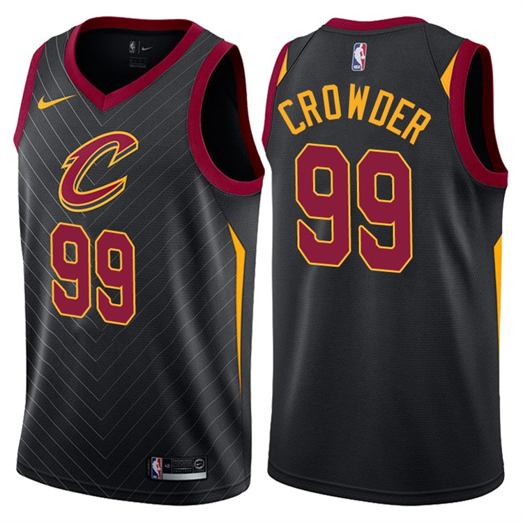 2017-18 Season Jae Crowder Cleveland Cavaliers #99 Statement Black Swingman Jersey 2017-18 Season Jae Crowder Cleveland Cavaliers #99 Statement Black Swingman Jersey