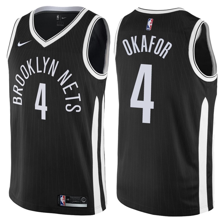 2017-18 Season Jahlil Okafor Brooklyn Nets #4 City Edition Black Swingman Jersey