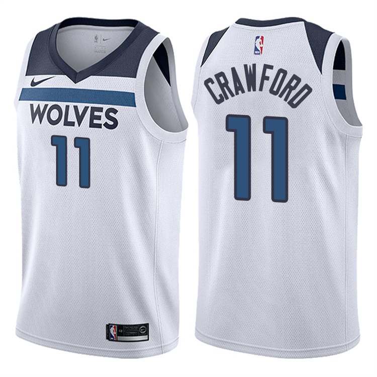 2017-18 Season Jamal Crawford Minnesota Timberwolves #11 Association White Swingman Jersey