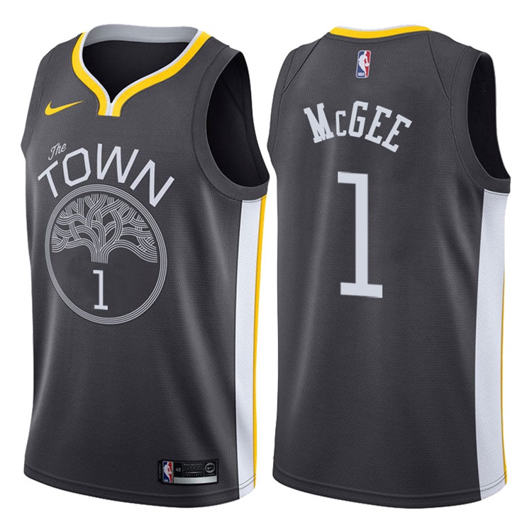 2017-18 Season JaVale McGee Golden State Warriors #1 Statement Gray Swingman Jersey