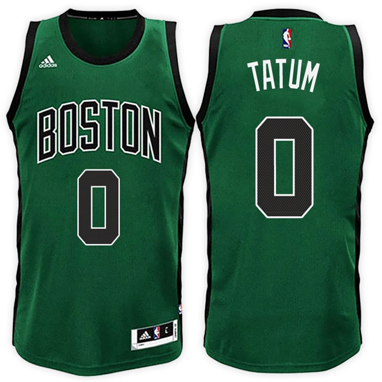 Jayson Tatum Boston Celtics #0 Road Green Black New Swingman Jersey