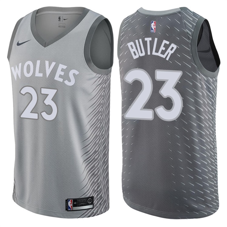 2017-18 Season Jimmy Butler Minnesota Timberwolves #23 City Edition Gray Swingman Jersey