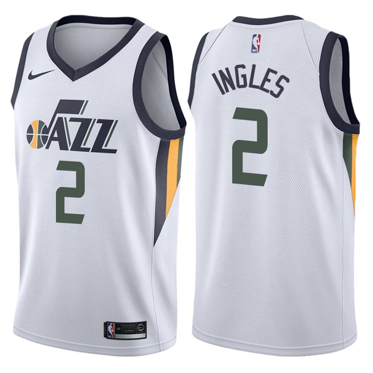 2017-18 Season Joe Ingles Utah Jazz #2 Association White Swingman Jersey