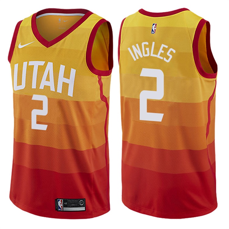 2017-18 Season Joe Ingles Utah Jazz #2 City Edition Red Swingman Jersey