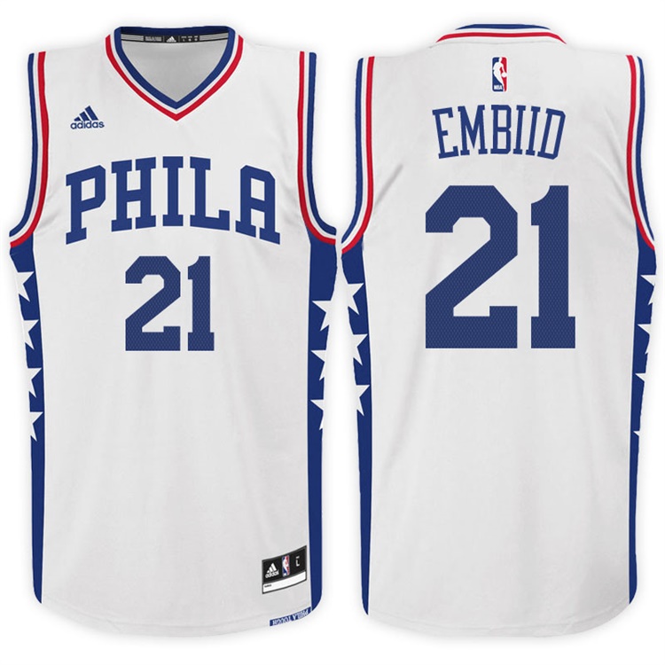Joel Embiid Philadelphia 76ers #21 Home White New Swingman Jersey Joel Embiid Philadelphia 76ers #21 Home White New Swingman Jersey