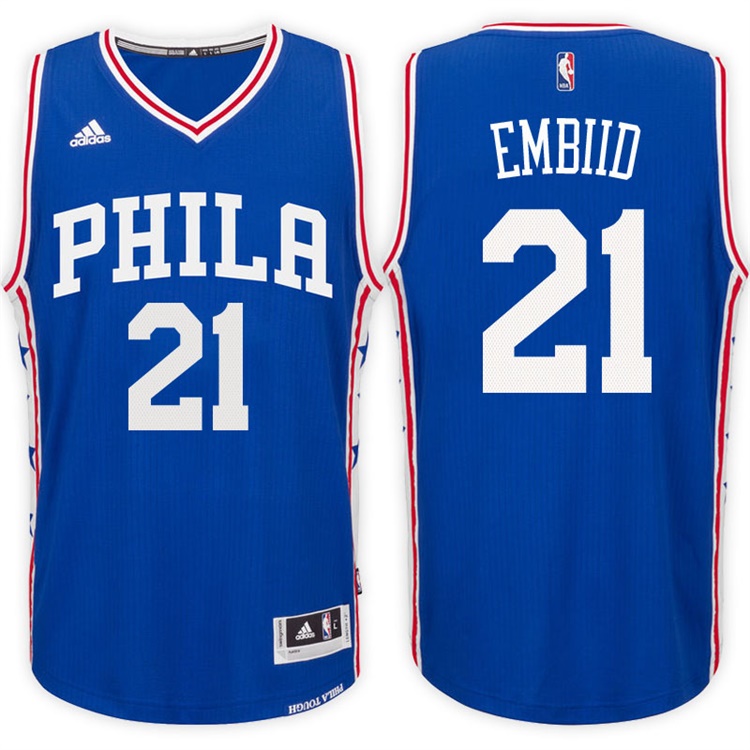 Joel Embiid Philadelphia 76ers #21 Road Blue New Swingman Jersey Joel Embiid Philadelphia 76ers #21 Road Blue New Swingman Jersey