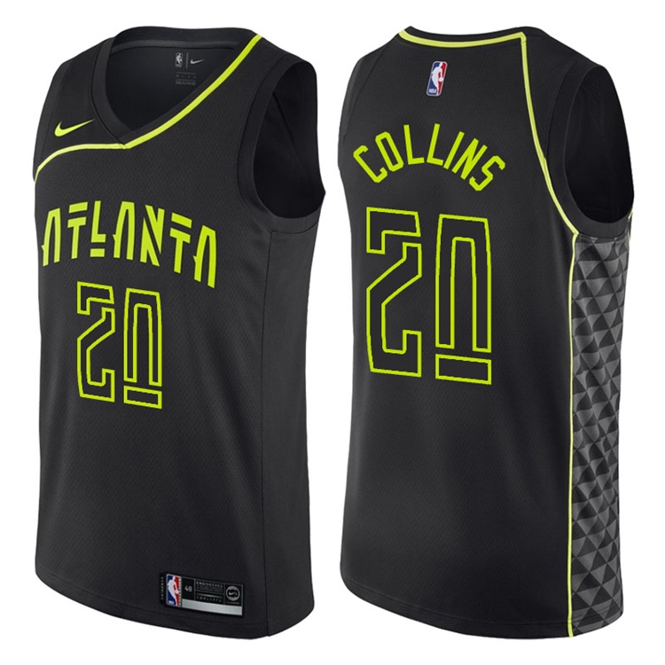 2017-18 Season John Collins Atlanta Hawks #20 City Edition Black Swingman Jersey 2017-18 Season John Collins Atlanta Hawks #20 City Edition Black Swingman Jersey
