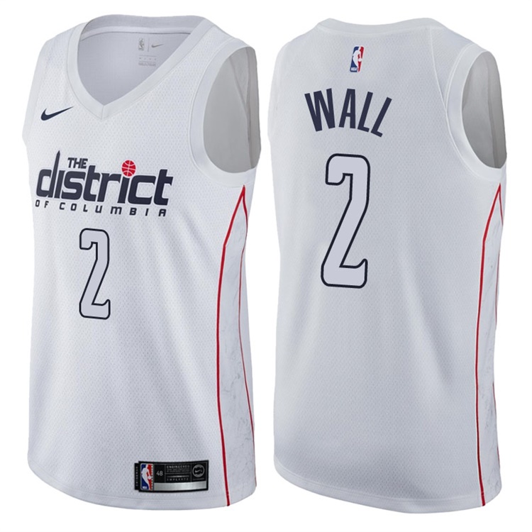 2017-18 Season John Wall Washington Wizards #2 City Edition White Swingman Jersey 2017-18 Season John Wall Washington Wizards #2 City Edition White Swingman Jersey