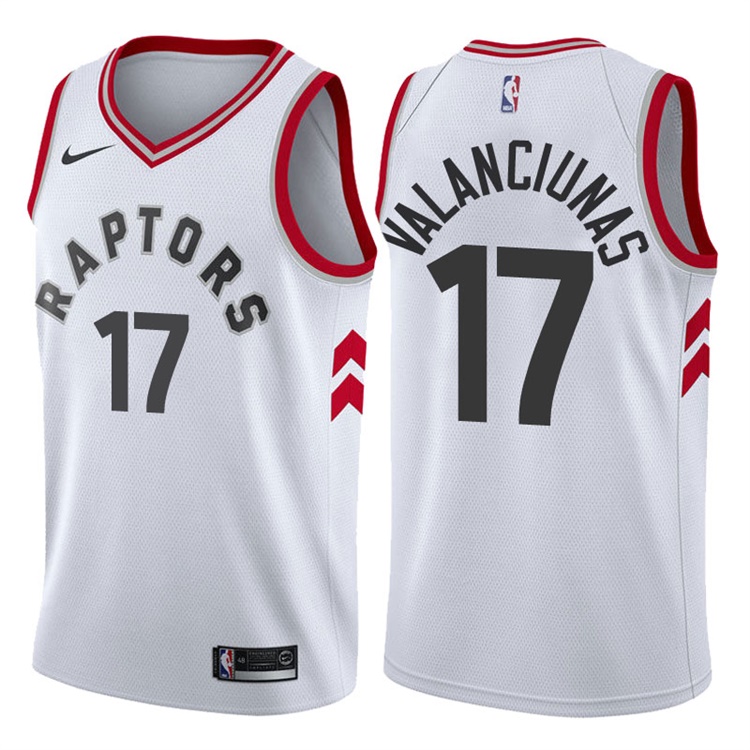 2017-18 Season Jonas Valanciunas Toronto Raptors #17 Association White Swingman Jersey 2017-18 Season Jonas Valanciunas Toronto Raptors #17 Association White Swingman Jersey