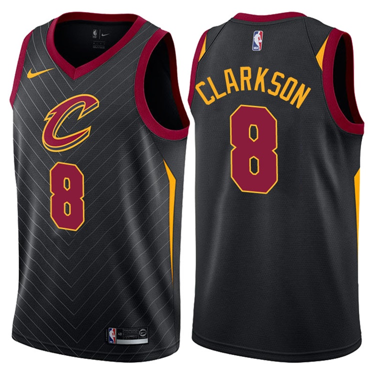 2017-18 Season Jordan Clarkson Cleveland Cavaliers #8 Statement Black Swingman Jersey 2017-18 Season Jordan Clarkson Cleveland Cavaliers #8 Statement Black Swingman Jersey