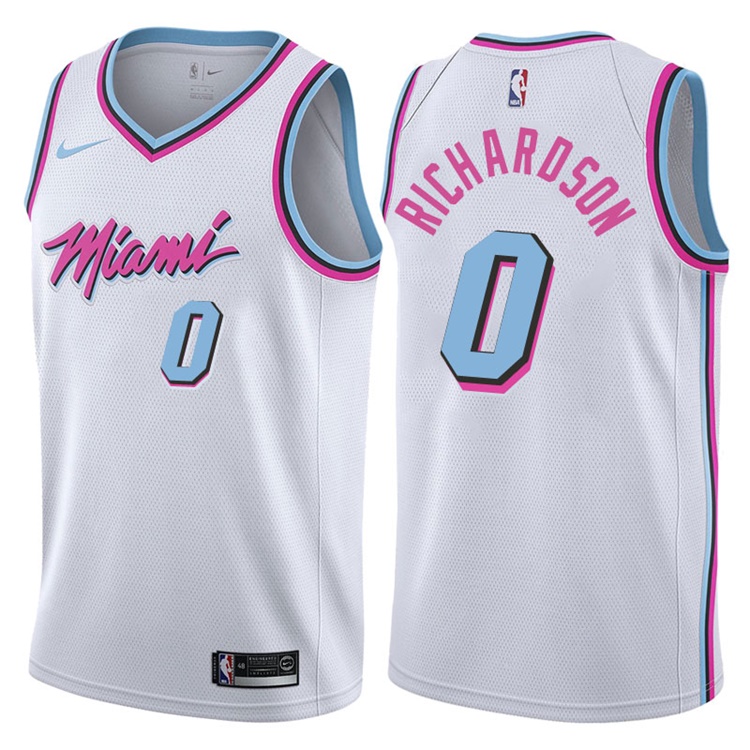 2017-18 Season Josh Richardson Miami Heat #0 City Edition White Swingman Jersey