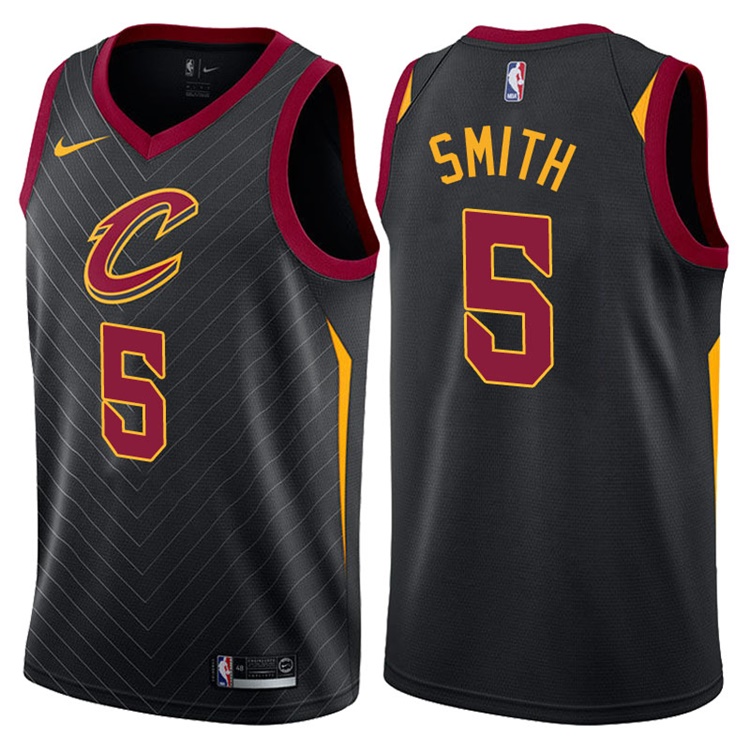 2017-18 Season JR Smith Cleveland Cavaliers #5 Statement Black Swingman Jersey