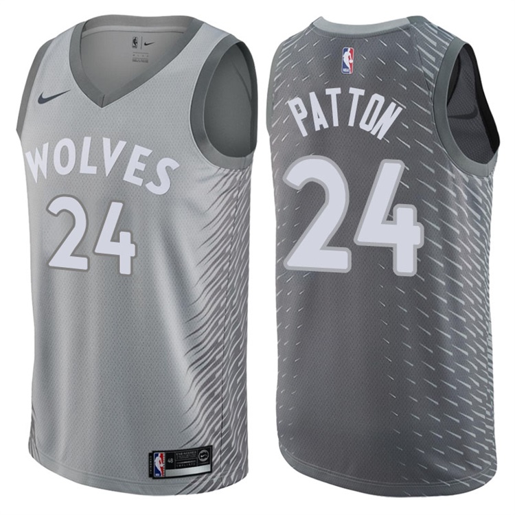 2017-18 Season Justin Patton Minnesota Timberwolves #24 City Edition Gray Swingman Jersey