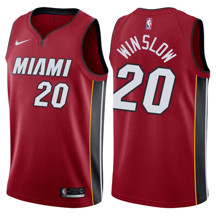 2017-18 Season Justise Winslow Miami Heat #20 Statement Red Swingman Jersey