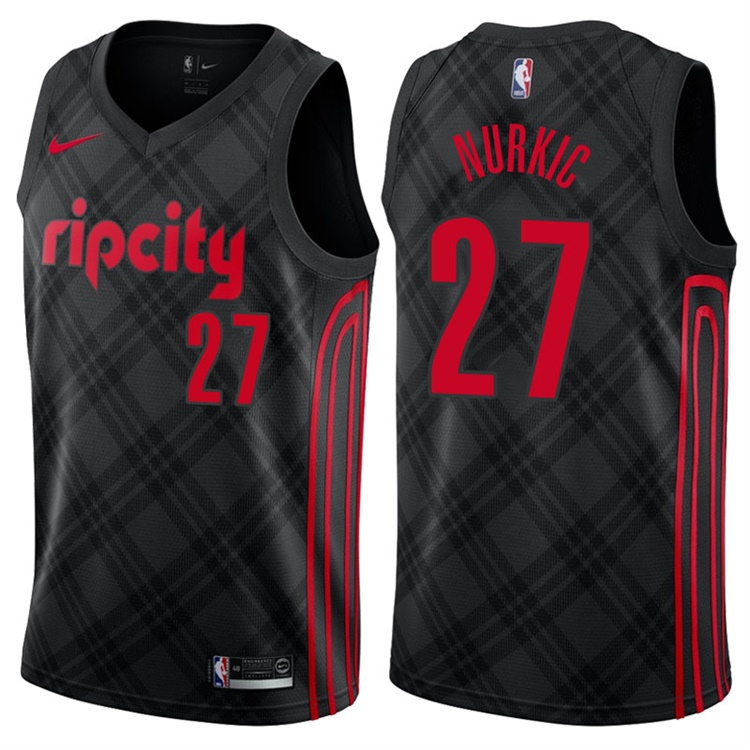 2017-18 Season Jusuf Nurkic Portland Trail Blazers #27 City Edition Black Swingman Jersey 2017-18 Season Jusuf Nurkic Portland Trail Blazers #27 City Edition Black Swingman Jersey