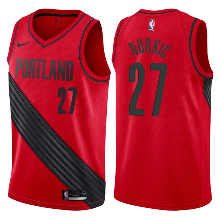 2017-18 Season Jusuf Nurkic Portland Trail Blazers #27 Statement Red Swingman Jersey 2017-18 Season Jusuf Nurkic Portland Trail Blazers #27 Statement Red Swingman Jersey