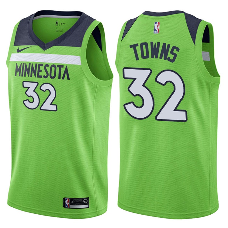 2017-18 Season Karl-Anthony Towns Minnesota Timberwolves #32 Statement Green Swingman Jersey