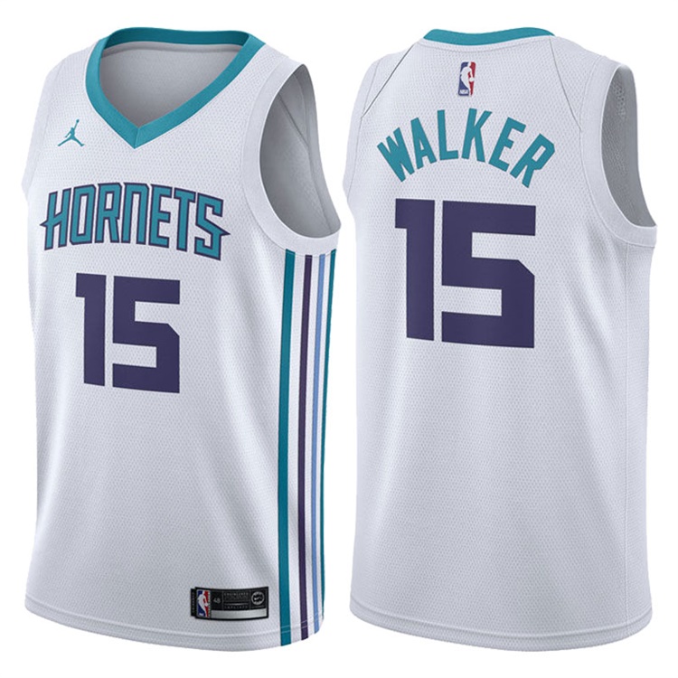 2017-18 Season Kemba Walker Charlotte Hornets #15 Association White Swingman Jersey