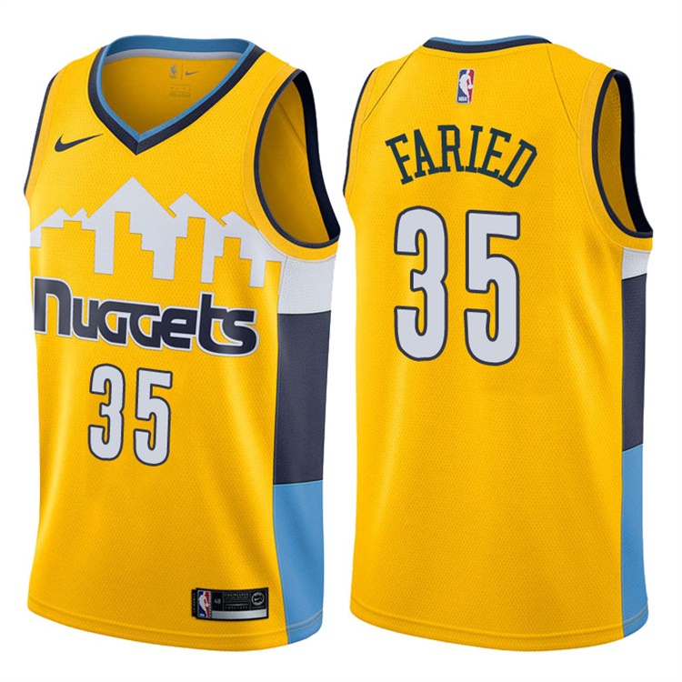 2017-18 Season Kenneth Faried Denver Nuggets #35 Statement Gold Swingman Jersey