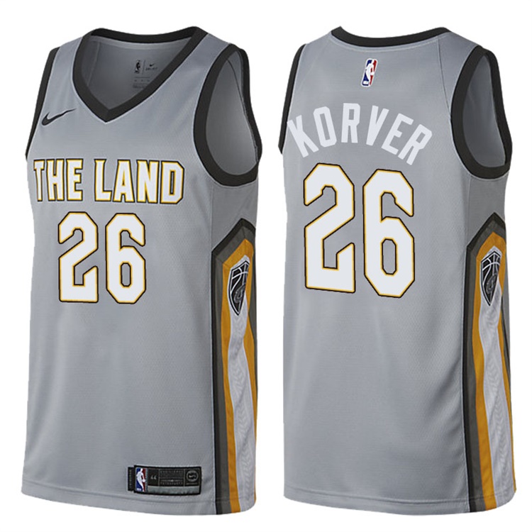 2017-18 Season Kyle Korver Cleveland Cavaliers #26 City Edition Gray Swingman Jersey 2017-18 Season Kyle Korver Cleveland Cavaliers #26 City Edition Gray Swingman Jersey