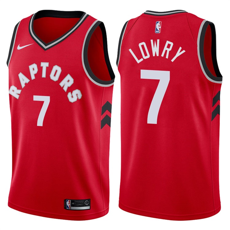 2017-18 Season Kyle Lowry Toronto Raptors #7 Icon Red Swingman Jersey
