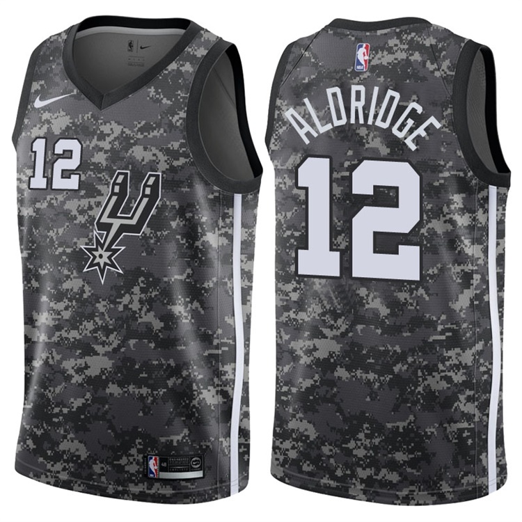 2017-18 Season LaMarcus Aldridge San Antonio Spurs #12 City Edition Camo Swingman Jersey 2017-18 Season LaMarcus Aldridge San Antonio Spurs #12 City Edition Camo Swingman Jersey