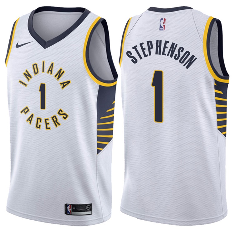 2017-18 Season Lance Stephenson Indiana Pacers #1 Association White Swingman Jersey 2017-18 Season Lance Stephenson Indiana Pacers #1 Association White Swingman Jersey