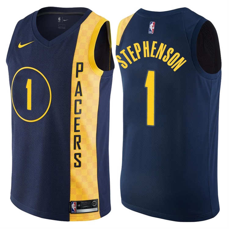 2017-18 Season Lance Stephenson Indiana Pacers #1 City Edition Navy Swingman Jersey 2017-18 Season Lance Stephenson Indiana Pacers #1 City Edition Navy Swingman Jersey