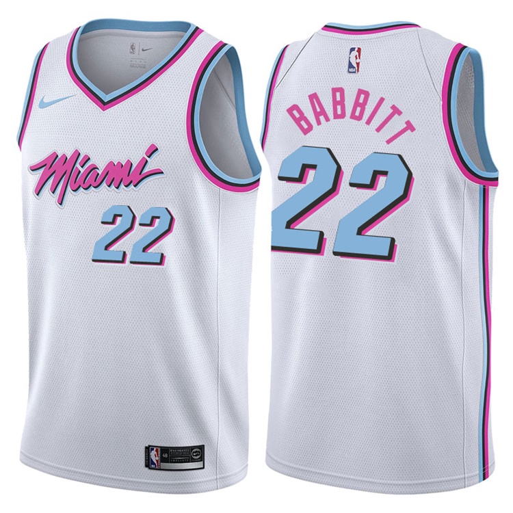2017-18 Season Luke Babbitt Miami Heat #22 City Edition White Swingman Jersey