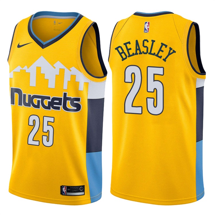 2017-18 Season Malik Beasley Denver Nuggets #25 Statement Gold Swingman Jersey