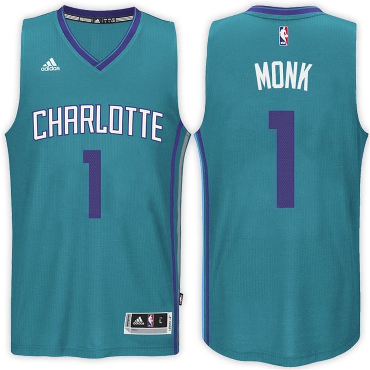 Malik Monk Charlotte Hornets #1 Alternate Teal New Swingman Jersey