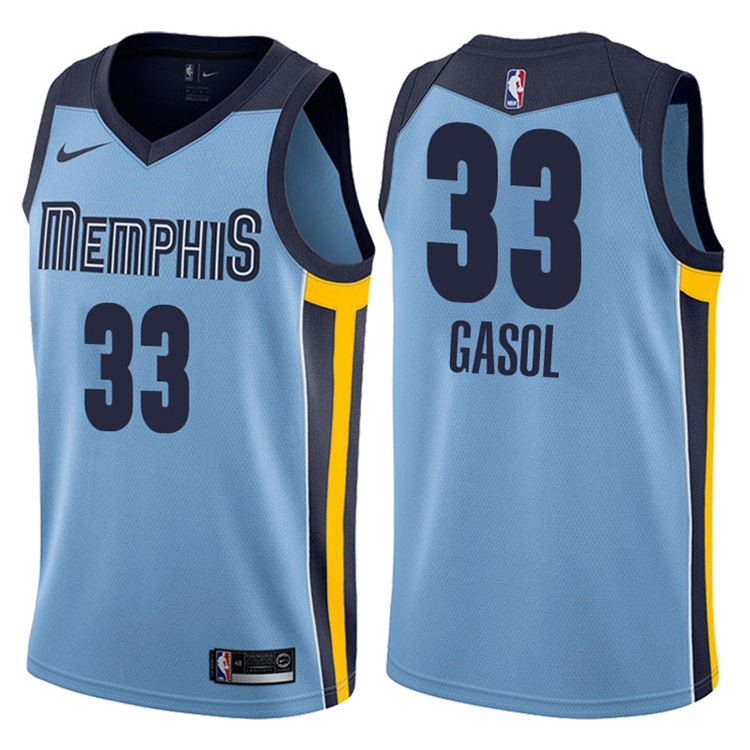2017-18 Season Marc Gasol Memphis Grizzlies #33 Statement Blue Swingman Jersey